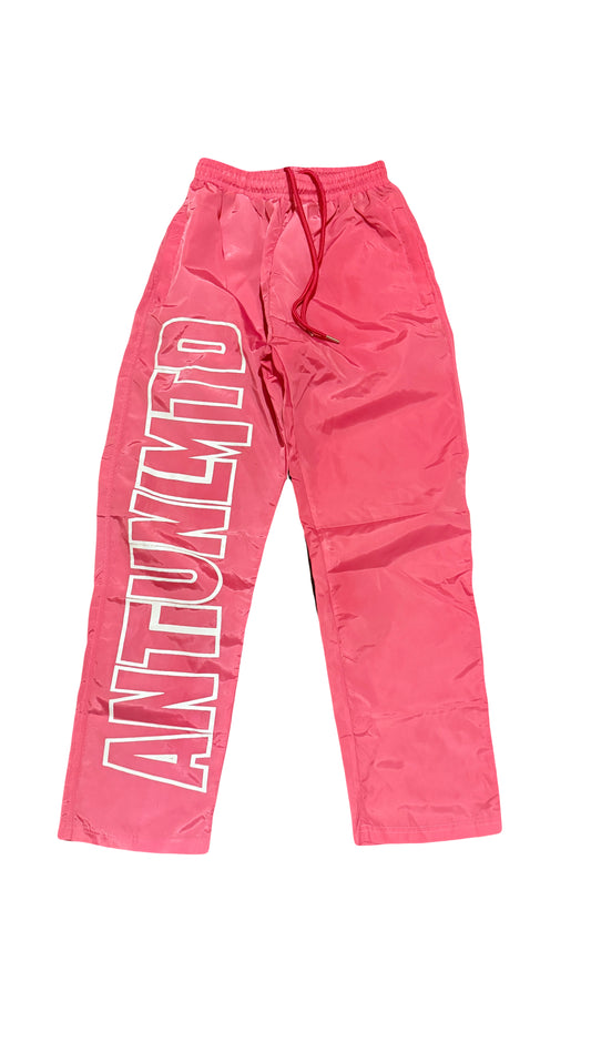 PINK NYLON TRACK PANTS